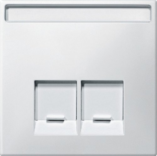 Лицевая панель Schneider Electric Merten Antique для 2-м. розетки RJ45+RJ45 белый картинка